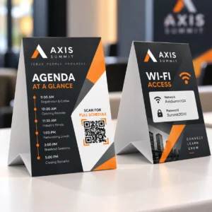 Custom Table Tent Cards